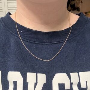 Solid 14K Micro Rolo Chain
